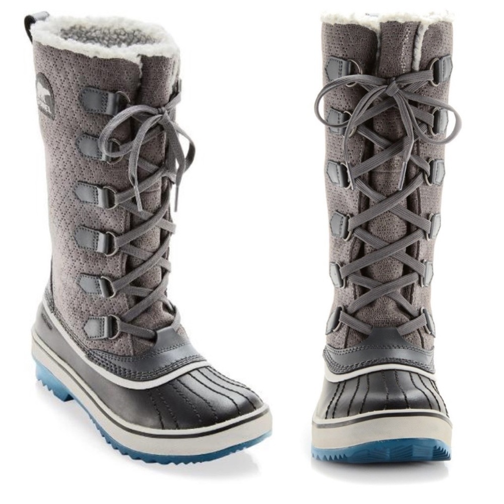 Sorel ‘Tivoli’ High Boots in Oyster / Shale color size 9